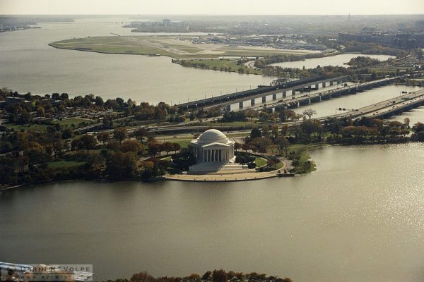 Jefferson Memorial from the Top of the Washington Monument - 1991