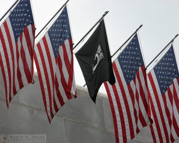 "Red White and Blue, and Black" [POW-MIA Flag at City Hall at Los Angeles, California]