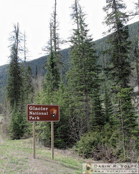 Walking into Glacier National Park.