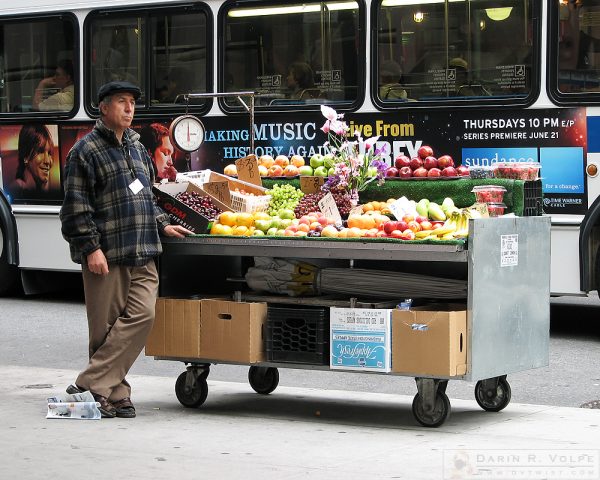 "Street Orchard" [Street Vendor in New York City, New York]