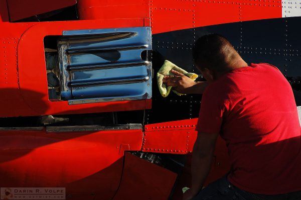 "Elbow Grease" [Volunteer Polishing an Airplane in Paso Robles, California]