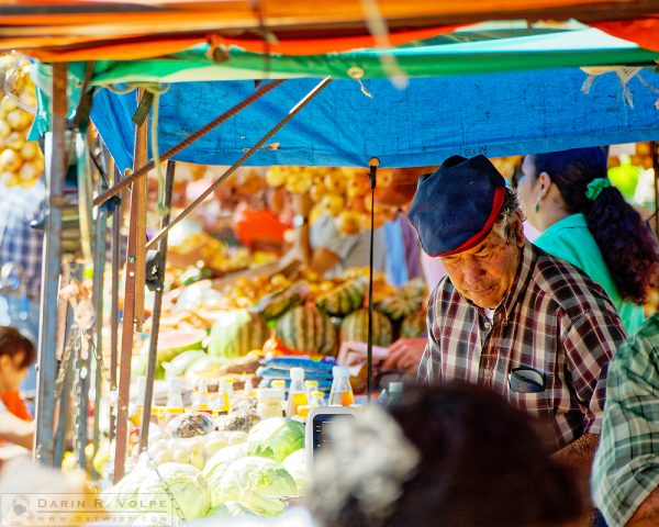 "Feria del Agricultor" [Vendor at a Farmers' Market in San Jose, Costa Rica]