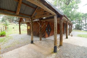 Schoolhouse exterior in Caragral, Costa Rica.