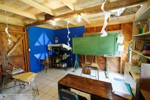 Schoolhouse interior in Caragral, Costa Rica