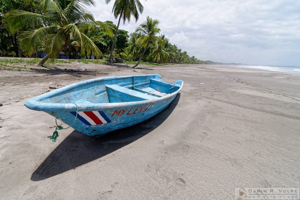 Boat on the beach near Jaco, Costa Rica.
