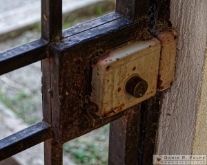 By Monday I was feeling pretty trapped, so I took this photo of the lock on my cousin's security gate.
