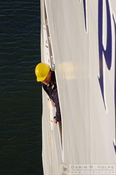 "The Man in the Yellow Helmet" [ Officer on the Norwegian Pearl Cruise Ship in San Francisco]