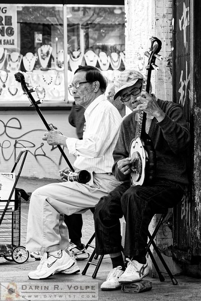 "Chinese Folk" [Chinatown Street Musicians in San Francisco, California]