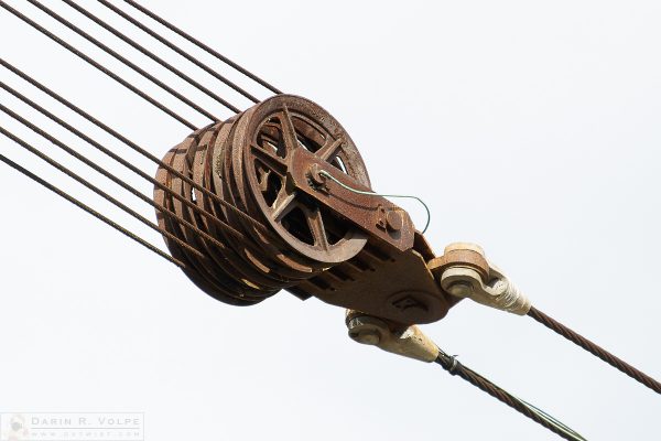 "No Rest for the Weary" [Abandoned Crane Cables and Pulley in Alameda, California]