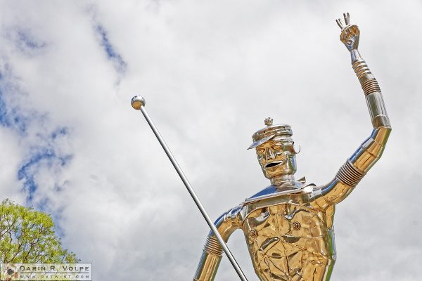 "Tin Man's Rod" [Chrome Statue in Garland Valley, New South Wales]