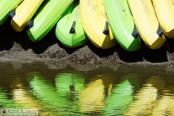 "Banana Boats" [Kayaks at Hume Lake Christian Camps, California]
