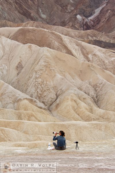 "Getting Toasted in the Desert" [Woman Drinking Wine in Death Valley National Park, California]