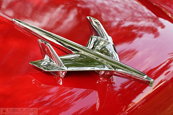 "It's a Bird! It's a Plane!" [1955 Chevy Bel Air Hood Ornament at Paso Robles Car Show, California]