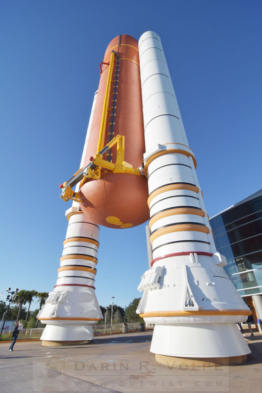 Space Shuttle Fuel Tank & Rocket Boosters at Kennedy Space Center