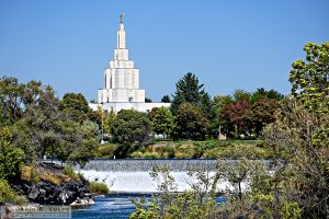 "Straight and Narrow" [Mormon Temple in Idaho Falls, Idaho]