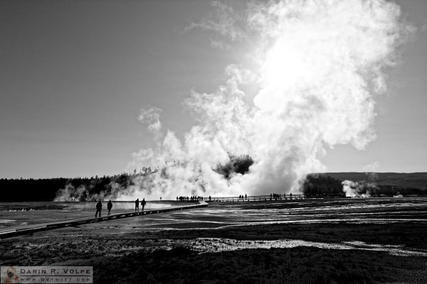 "Sleeping Giant" [Tourists at Excelsior Geyser Crater in Yellowstone National Park, Wyoming]