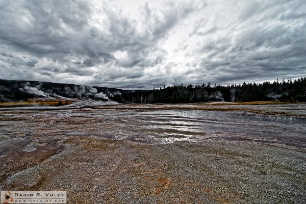 "Where Clouds Are Made" [Upper Geyser Basin in Yellowstone National Park, Wyoming]