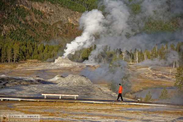 "A Stroll Among the Geysers" [Upper Geyser Basin in Yellowstone National Park, Wyoming]