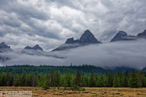 "Teton Tips" [Mountain Range in a Storm - Grand Teton National Park, Wyoming]