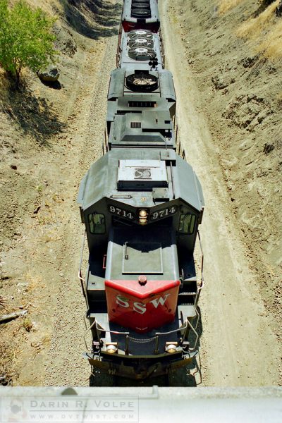 "Diesel Under the Bridge" [SSW EMD GP60 Locomotive in San Luis Obispo, California]