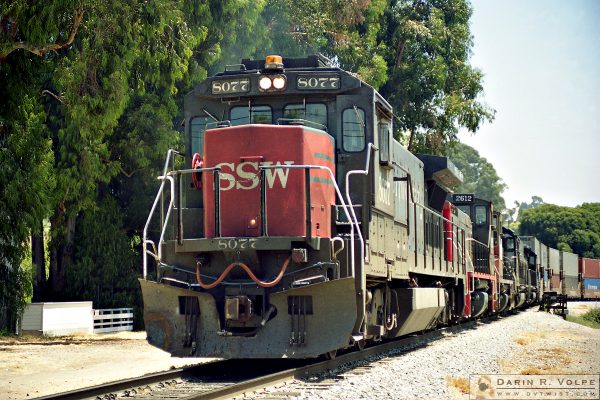 "Double-Stacks" [Intermodal Train in San Luis Obispo, California]